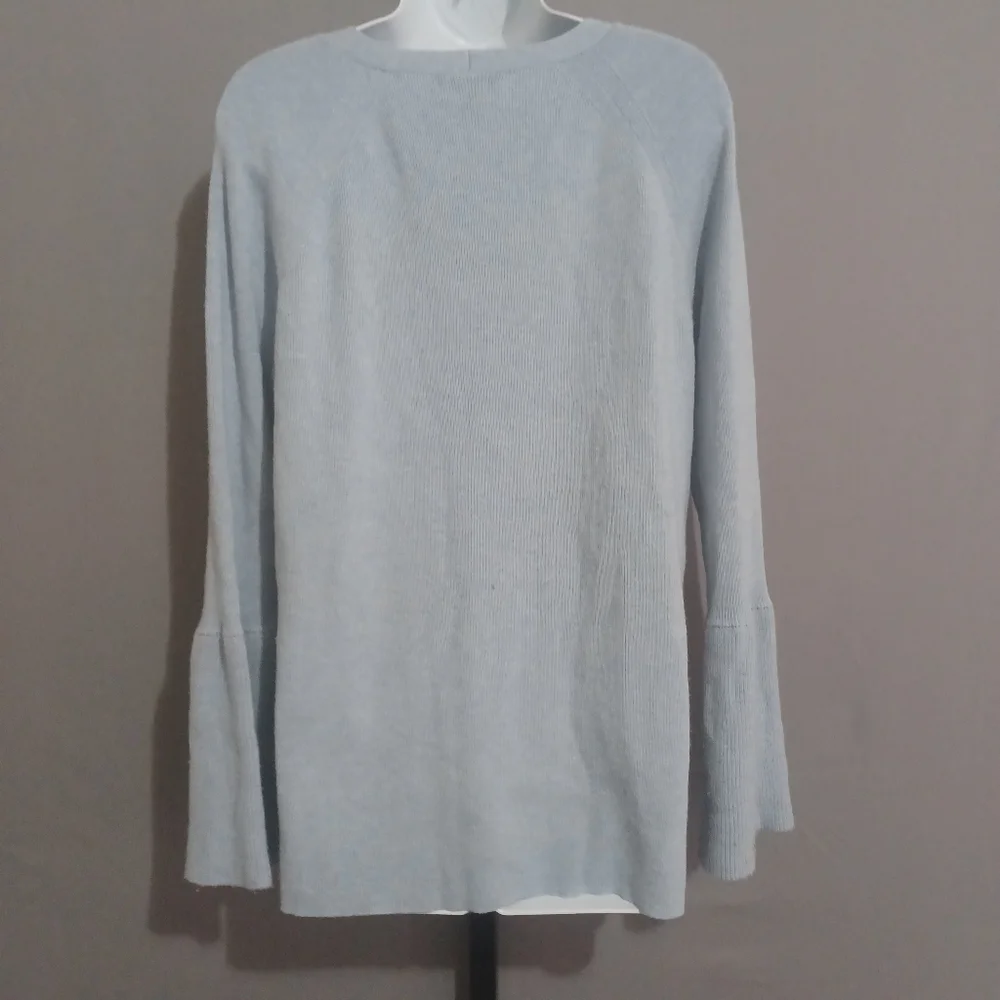 J Crew women sweater blue wool blend‎ sz XL
